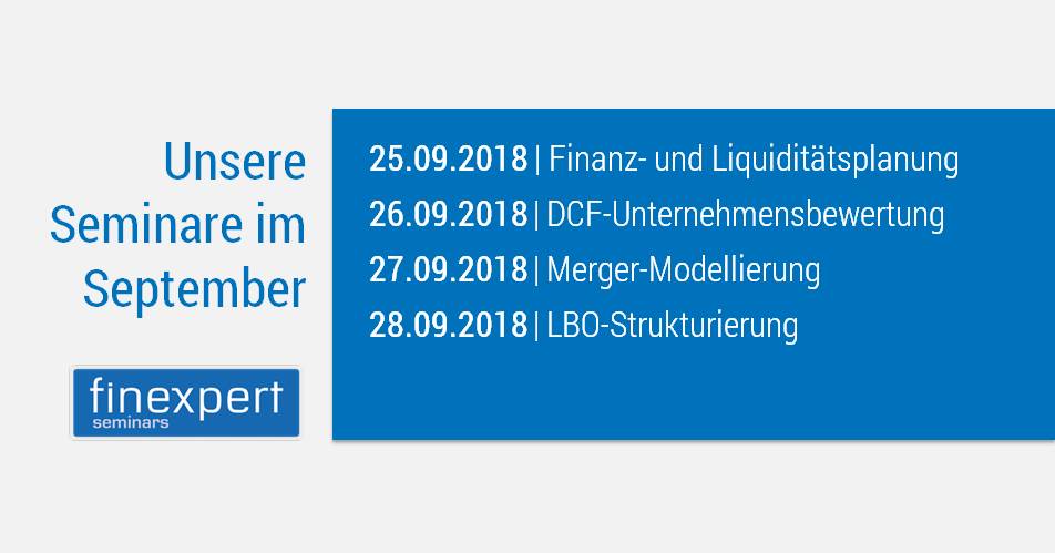 Seminartermine finexpert seminars September 2018